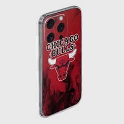 Чехол для iPhone 15 Pro Max силиконовый с защитой камеры Chicago bulls Чикаго буллс - фото 2