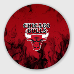 Круглый коврик для мышки Chicago bulls Чикаго буллс