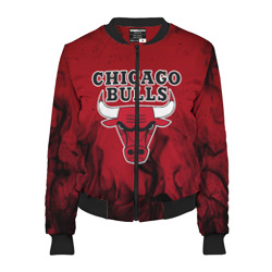 Женский бомбер 3D Chicago bulls Чикаго буллс