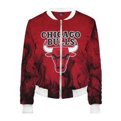 Женский бомбер 3D Chicago bulls Чикаго буллс