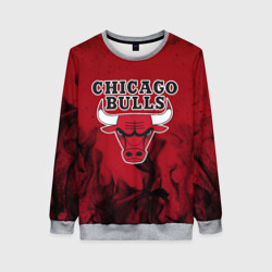 Женский свитшот 3D Chicago bulls Чикаго буллс