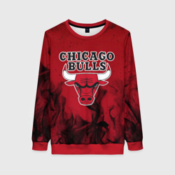 Женский свитшот 3D Chicago bulls Чикаго буллс