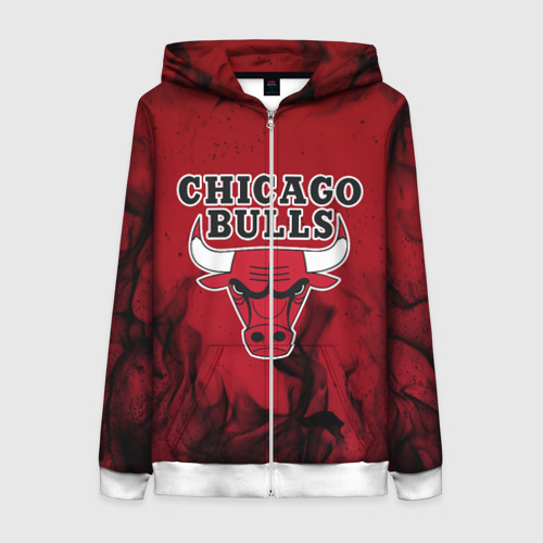 Женская толстовка 3D на молнии Chicago bulls Чикаго буллс