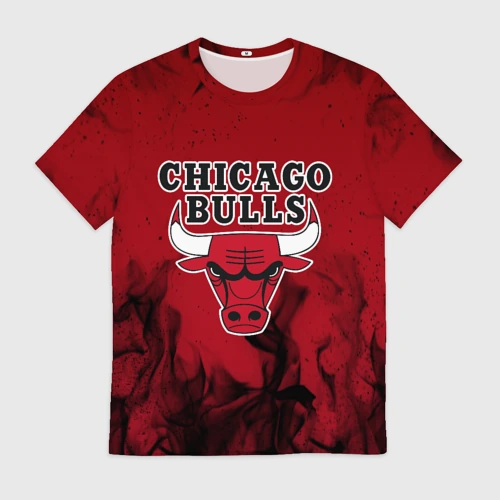 Мужская футболка 3D Chicago bulls Чикаго буллс