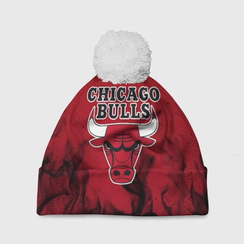 Шапка 3D c помпоном Chicago bulls Чикаго буллс, цвет 3D печать