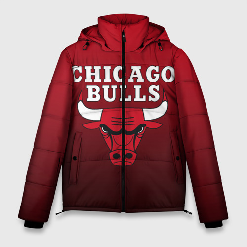 Мужская зимняя куртка 3D Chicago bulls, цвет светло-серый