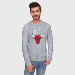 Мужской лонгслив хлопок Chicago bulls - фото 2