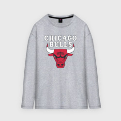 Мужской лонгслив oversize хлопок Chicago bulls