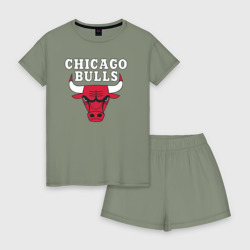 Женская пижама с шортиками хлопок Chicago bulls