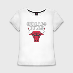 Женская футболка хлопок Slim Chicago bulls