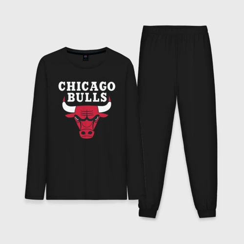 Мужская пижама с лонгсливом хлопок Chicago bulls