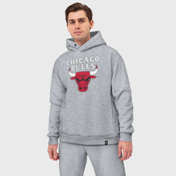 Мужской костюм oversize хлопок Chicago bulls - фото 2