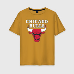 Женская футболка хлопок Oversize Chicago bulls