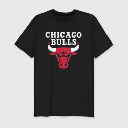 Мужская футболка хлопок Slim Chicago bulls