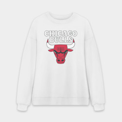Мужской свитшот oversize без начеса хлопок Chicago bulls