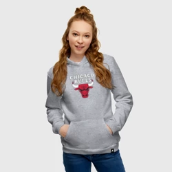 Женская толстовка хлопок Chicago bulls - фото 2
