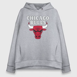Женское худи Oversize хлопок Chicago bulls