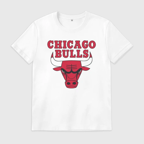 Мужская футболка хлопок Chicago bulls Чикаго буллс