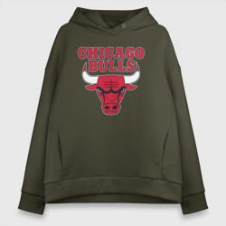 Женское худи Oversize хлопок Chicago bulls Чикаго буллс