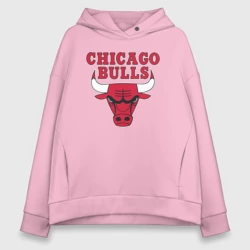 Женское худи Oversize хлопок Chicago bulls Чикаго буллс