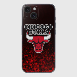 Чехол для iPhone 15 силиконовый с защитой камеры Chicago bulls Чикаго буллс