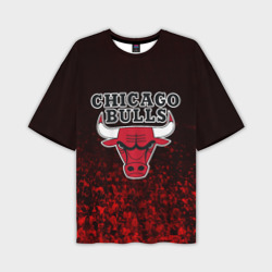 Мужская футболка oversize 3D Chicago bulls Чикаго буллс