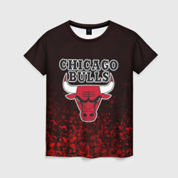 Женская футболка 3D Chicago bulls Чикаго буллс