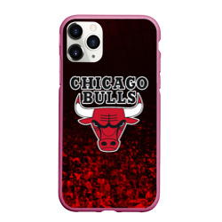 Чехол для iPhone 11 Pro матовый Chicago bulls Чикаго буллс