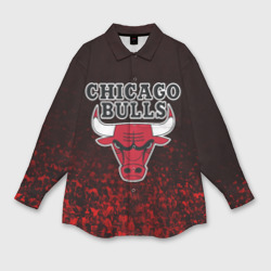 Мужская рубашка oversize 3D Chicago bulls Чикаго буллс