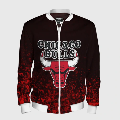 Мужской бомбер 3D Chicago bulls Чикаго буллс