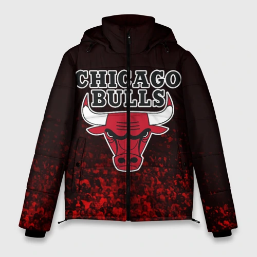 Мужская зимняя куртка 3D Chicago bulls Чикаго буллс