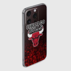 Чехол для iPhone 15 Pro силиконовый с защитой камеры Chicago bulls Чикаго буллс - фото 2