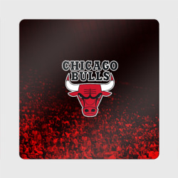 Магнит виниловый Квадрат Chicago bulls Чикаго буллс