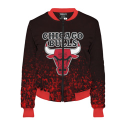 Женский бомбер 3D Chicago bulls Чикаго буллс