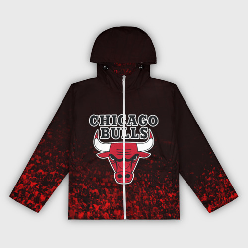 Женская ветровка 3D Chicago bulls Чикаго буллс, цвет белый