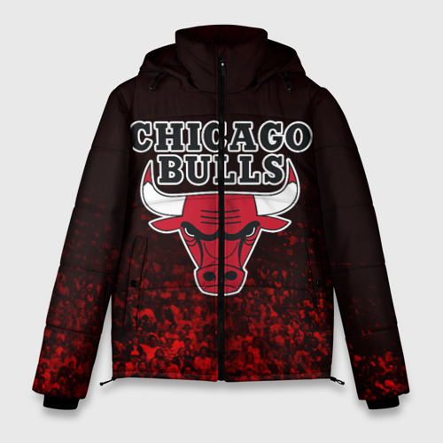 Мужская зимняя куртка 3D Chicago bulls Чикаго буллс, цвет черный