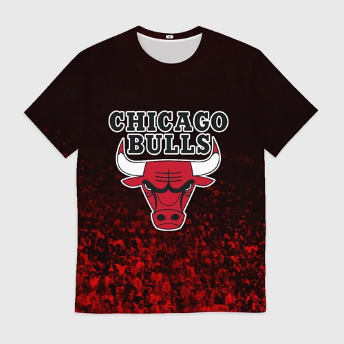 Мужская футболка 3D Chicago bulls Чикаго буллс