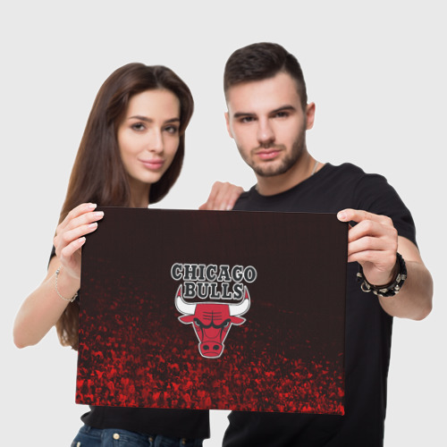 Холст прямоугольный Chicago bulls Чикаго буллс, цвет 3D печать - фото 5