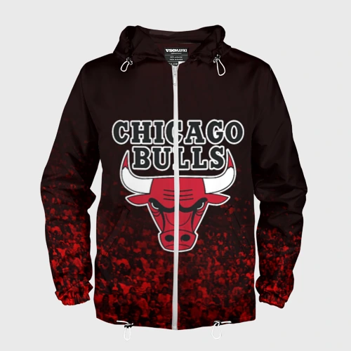Мужская ветровка 3D Chicago bulls Чикаго буллс