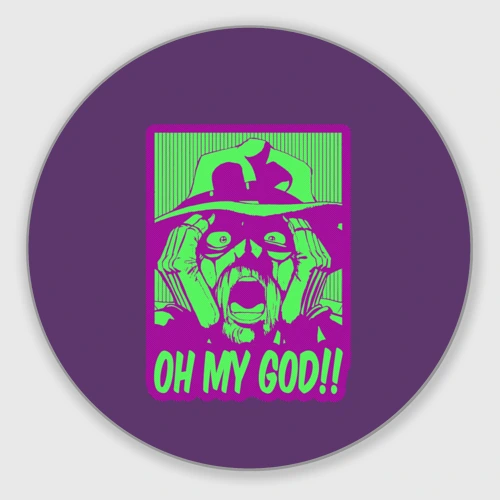 Круглый коврик для мышки Oh my good!!