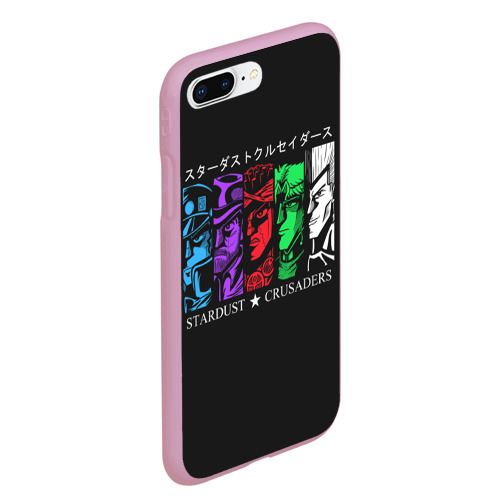 Чехол для iPhone 7Plus/8 Plus матовый JoJo Bizarre Adventure, цвет розовый - фото 3