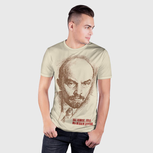 Мужская футболка 3D Slim Ленин, цвет 3D печать - фото 3