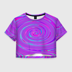 Женская футболка Crop-top 3D Космическая футболка