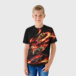 Детская футболка 3D Клинок, рассекающий демонов - фото 2
