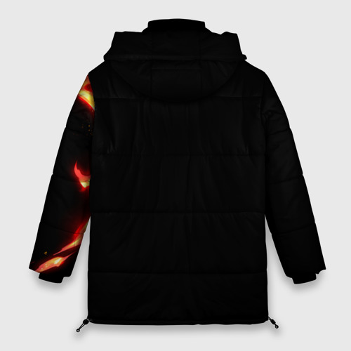 Женская зимняя куртка Oversize Клинок, рассекающий демонов, цвет черный - фото 2