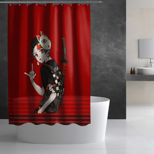 Штора 3D для ванной Kimetsu no Yaiba - фото 3