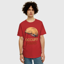 Мужская футболка хлопок Oversize Захватить Марс - фото 2