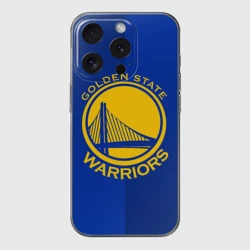 Чехол для iPhone 15 Pro Max силиконовый с защитой камеры Golden state warriors