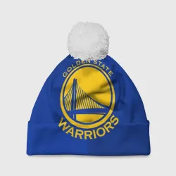 Шапка 3D c помпоном Golden state warriors