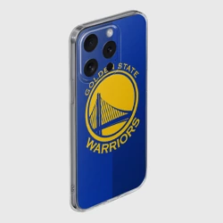 Чехол для iPhone 15 Pro Max силиконовый с защитой камеры Golden state warriors - фото 2